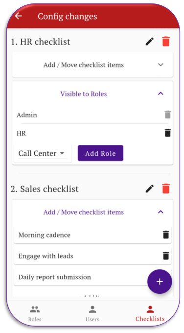Create or update repeating checklists; Add users